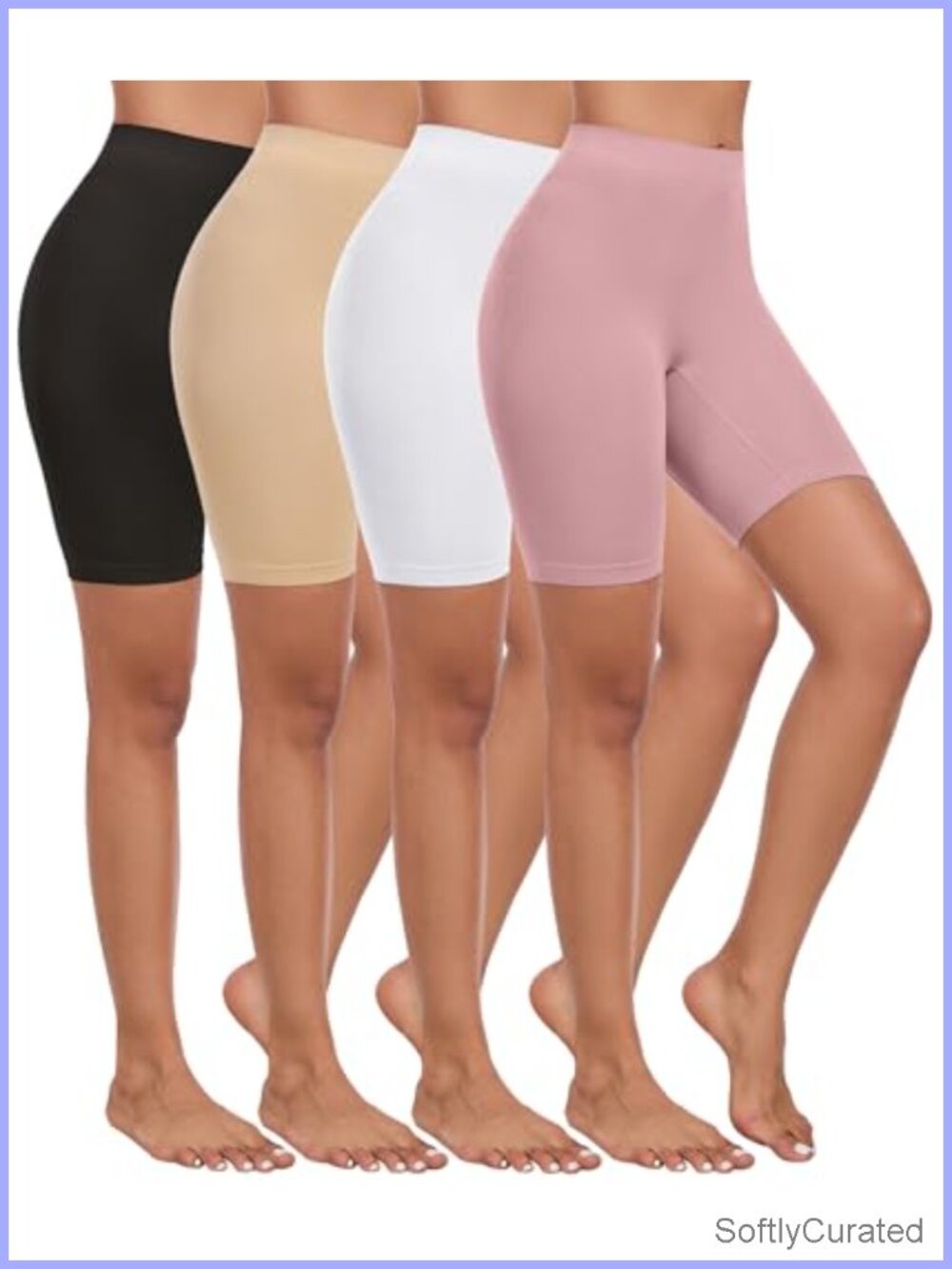4 Pack Slip Shorts Seamless Anti Chafing Under Dress Women